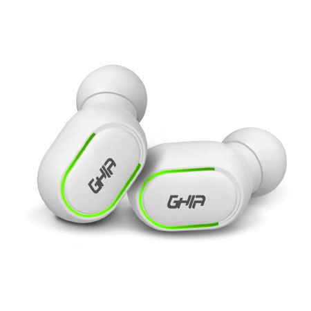 Ghia Audífonos Intrauriculares TWS-1B, Inalámbrico, Bluetooth, Blanco