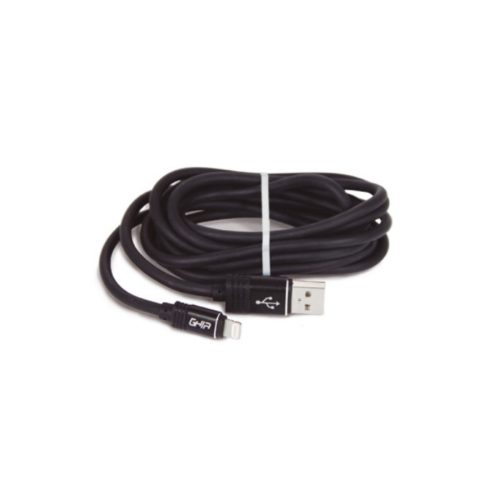 Ghia Cable de Carga USB Macho - Lightning Macho, 2 Metros, Negro, para iPhone iPad