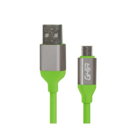 Ghia Cable USB A Macho - Micro-USB A Macho, 1 Metro, Verde