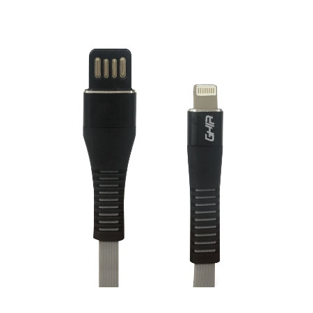 Ghia Cable de Carga Lightning Macho - USB A Macho, 1 Metro, Negro, para iPhoneiPad