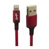 Ghia Cable de Carga USB A Macho - Lightning Macho, 1 Metro, Rojo, para iPhoneiPad
