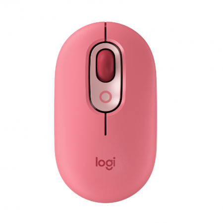 Mouse Logitech Óptico POP, Inalámbrico, Bluetooth, 4000DPI, Rosa Coral