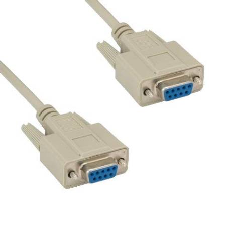 KENTEK 10FT DB9 9 PIN SERIAL EXTENSION CONVERTER CABLE CORD RS-232 28 AWG FF MOLDED STRAIGHT-THROUGH D-SUB PORT