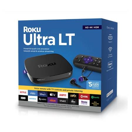ROKU REPRODUCTOR MULTIMEDIATV BOX ULTRA LT, 4K ULTRA HD, WIFI, HDMI