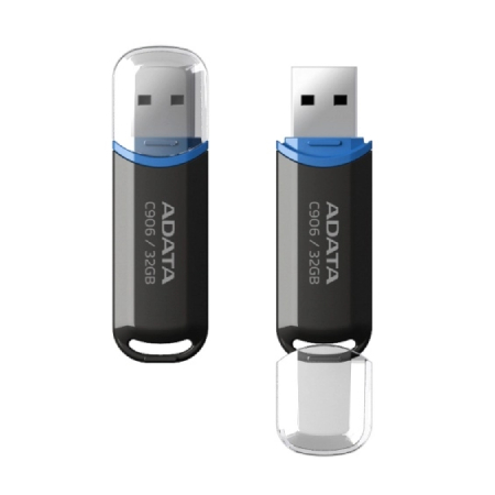 MEMORIA USB ADATA C906, 32GB, USB 2.0, NEGRO