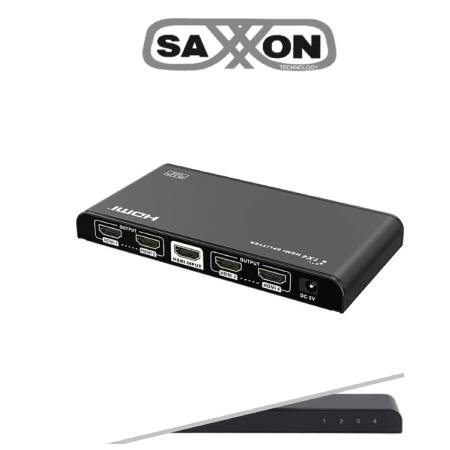 SAXXON DIVISOR DE VIDEO HDMI, 1 ENTRADA Y 4 SALIDAS