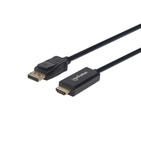 MANHATTAN CABLE DISPLAYPORT 1.1 MACHO - HDMI MACHO, 1080P, 1.8 METROS, NEGRO