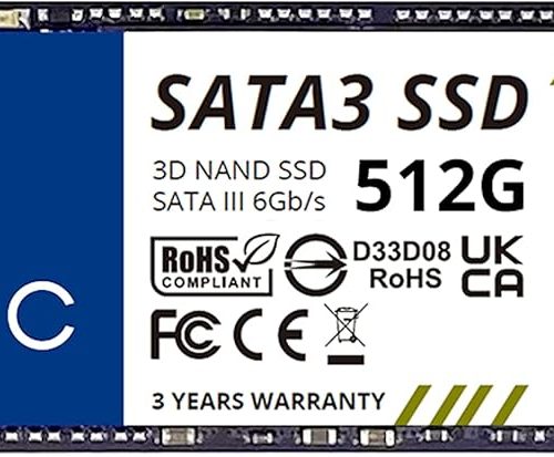 TIMETEC 512GB UNIDAD DE ESTADO SÓLIDO INTERNA SSD 3D NAND TLC SATA III 6GB/S M.2 2280 NGFF 256TBW LECTURA 550MB/S SLC CACHE PERFORMANCE BOOST PARA PC COMPUTADORA PORTÁTIL Y DE ESCRITORIO