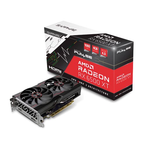 SAPPHIRE AMD RADEON RX 6500 XT, 4GB 64 BIT GDDR6, PCI EXPRESS 4.0