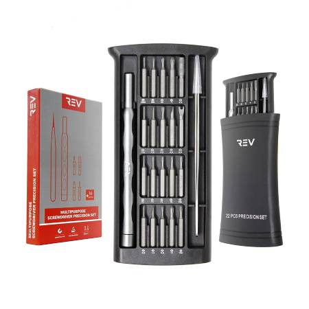 VVIVID REV KIT DE REPARACIÓN DE DESTORNILLADORES DE PRECISIÓN MULTIUSOS (KIT DE PRECISIÓN DE 22 PIEZAS)