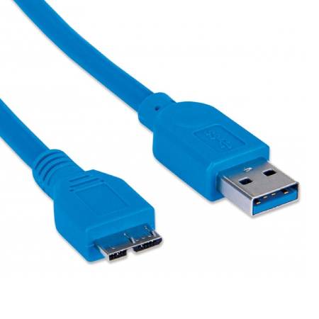 MANHATTAN CABLE USB A MACHO - MICRO USB B MACHO, 2 METROS, AZUL