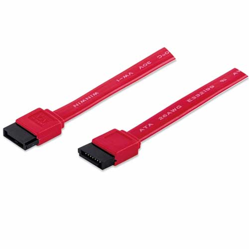Manhattan Cable SATA-SATA, 50cm, Rojo