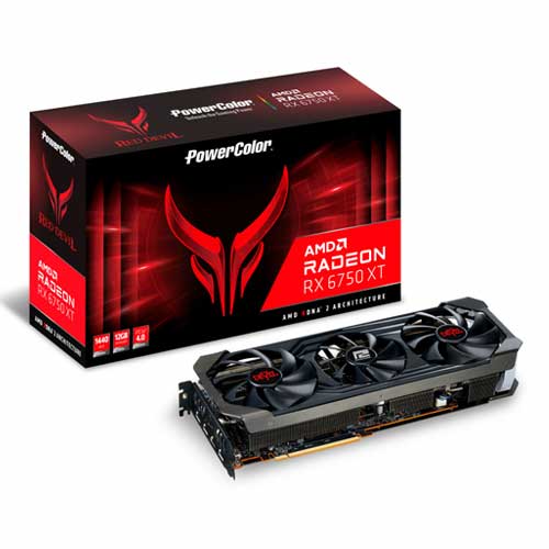 TARJETA DE VIDEO POWERCOLOR RED DEVIL AMD RADEON RX 6750 XT OC, 12GB 192-BIT GDDR6, PCI EXPRESS X16 4.0