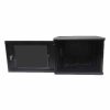 GABINETE LINKEDPRO DE MONTAJE EN PARED, CON PUERTA DE CRISTAL, CUERPO FIJO CON RACK, DE 19IN, 6UR, 450 MM DE PROFUNDIDAD, NEGRO, LW-06-05-06-UBG