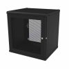 GABINETE LINKEDPRO PARA PARED 19, 12UR, HASTA 100KG, NEGRO, SR-1912-GFP-VR2