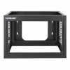 RACK ABIERTO MANHATTAN 19'' PARA MONTAJE EN PARED, HASTA 40KG, 6U, NEGRO, 716031