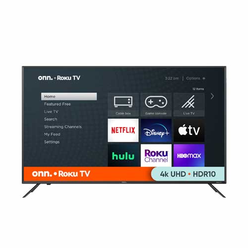 TELEVISOR ONN 50” SMART TV 4K UHD LED HDR ROKU