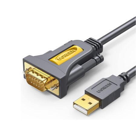UGREEN 1.8 METROS ADAPTADOR USB A RS232 CABLE SERIE DB9 MACHO DE 9 PINES CON CHIPSET PL2303 RS-232 CABLE CONVERTIDOR