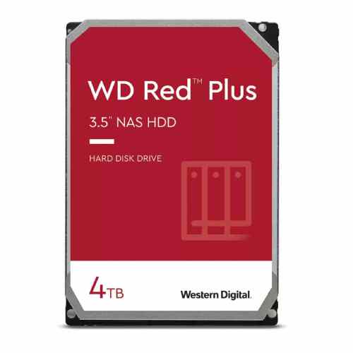 DISCO DURO PARA NAS WESTERN DIGITAL WD RED PLUS 3.5", 4TB, SATA III, 6 GBIT/S, 5400RPM, 256MB CACHÉ, WD40EFPX