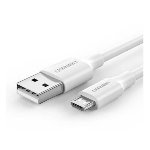 CABLE UGREEN USB 2.0A/MICRO USB 1M BLANCO, 60141