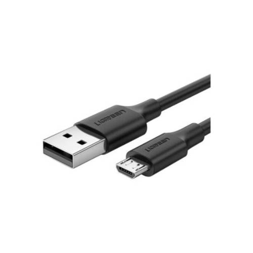 CABLE UGREEN USB 2.0A/MICRO USB 2M NEGRO PLASTICO, 60138