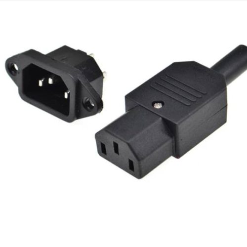 PAQUETE DE 9 UNIDADES - FUENTE DE ALIMENTACIÓN 10A US AC250V 10A 3PIN IEC C13, ADAPTADOR DE ENCHUFE MACHO Y HEMBRA, CONECTOR DE CABLE RECARGABLE