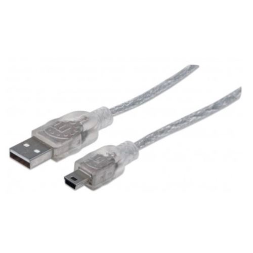 Cable-USB-2.0-A-macho-a-Mini-B-macho-480-Mbps-1.8-m-Plateado-translucido