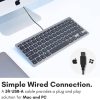 TECLADO MACALLY PEQUEÑO CON CABLE USB-A PARA MAC Y WINDOWS, 78 TECLAS DE TIJERA, 13 ACCESOS DIRECTOS COMPATIBLES CON TECLADO APPLE 3