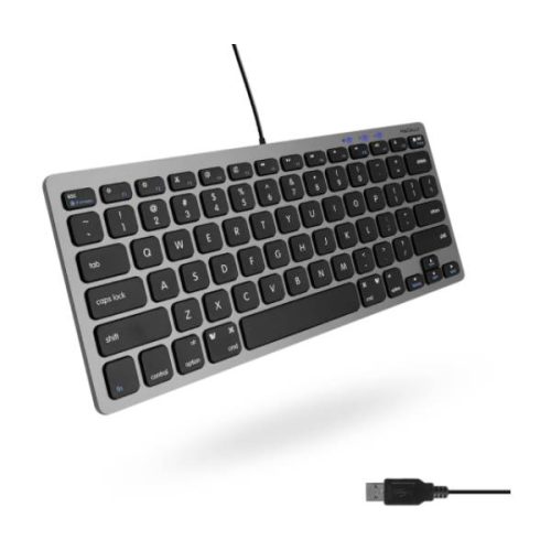 TECLADO MACALLY PEQUEÑO CON CABLE USB-A PARA MAC Y WINDOWS, 78 TECLAS DE TIJERA, 13 ACCESOS DIRECTOS COMPATIBLES CON TECLADO APPLE 3