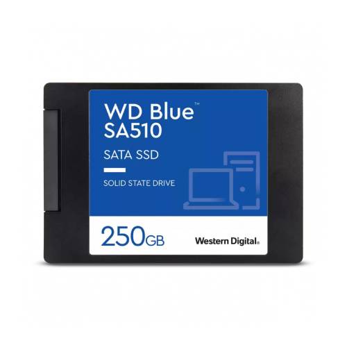 UNIDAD DE ESTADO SOLIDO SSD WESTERN DIGITAL WD BLUE SA510, 250GB, SATA III, 2.5'', 7MM, WDS250G3B0A