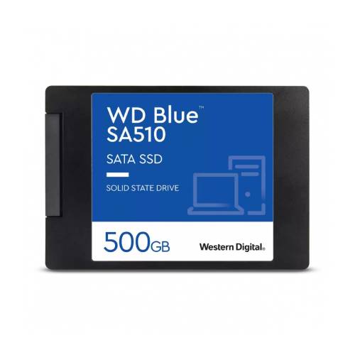 UNIDAD DE ESTADO SOLIDO SSD WESTERN DIGITAL WD BLUE SA510, 500GB, SATA III, 2.5", 7MM, WDS500G3B0A