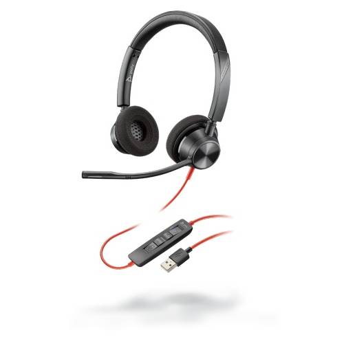 Los auriculares Poly Blackwire 3320 213934-01 son un producto alámbrico diseñado para su uso en oficinas y centros de llamadas