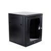 GABINETE LINKEDPRO PARA MONTAJE EN PARED, 12 UNIDADES DE RACK, DE 19IN, PUERTA DE CRISTAL TEMPLADO, FABRICADO EN ACERO, SR-1912-GFPR2