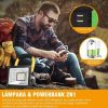 LAMPARA REFLECTOR LED PORTÁTIL RECARGABLE DE ALTA POTENCIA 100 W PARA EXTERIOR, 4800MAH, 2400 LUMENES, ILUMINACIÓN EXTERIOR DE NOCHE JARDÍN, PATIO, TERRAZA, CAMPING, WS-10056