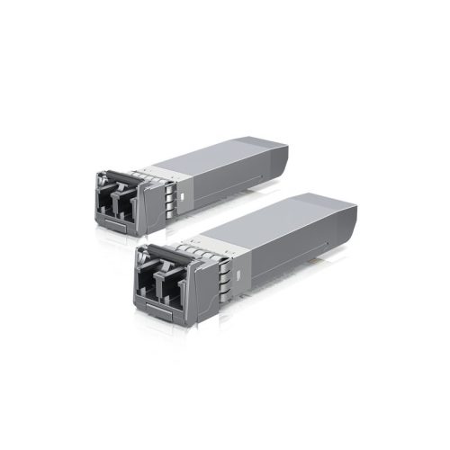 MÓDULO TRANSCEPTOR UBIQUITI NETWORKS UFIBER SFP+10G, LC, 10000 MBIT/S, 850NM, 300M, 2 PIEZAS, UACC-OM-MM-10G-D-2