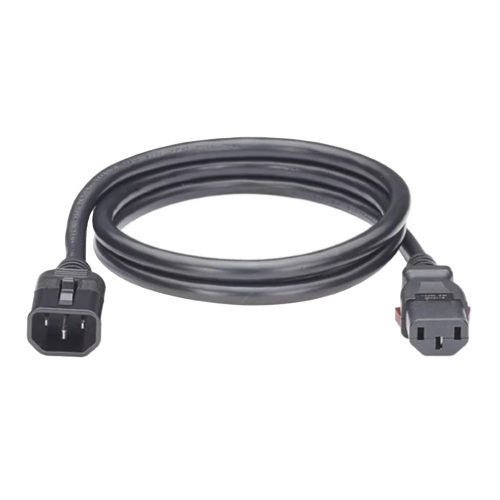 CABLE DE ALIMENTACIÓN ELÉCTRICA CON BLOQUEO DE SEGURIDAD, DE IEC C14 A IEC C13, 1.8 METROS DE LARGO, COLOR NEGRO, 1 PIEZA EP1314072X100, EP1314072X100