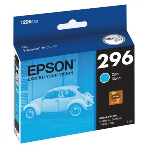 CARTUCHO EPSON 296 CIAN 4ML 250 PÁGINAS, C13T296220