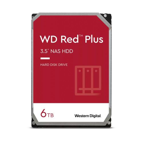 DISCO DURO PARA NAS WESTERN DIGITAL WD RED PLUS 3.5", 6TB, SATA III, 6GBIT/S, 5400RPM, 256MB CACHÉ, WD60EFPX