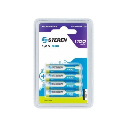 STEREN PILAS RECARGABLES AAA, 1.2V, NIMH, 4 PIEZAS, BAT-NM-AAA/1100