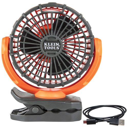 VENTILADOR PERSONAL KLEIN TOOLS PJSFM1, 2 VELOCIDADES, 10 , NEGRO NARANJA, PJSFM1