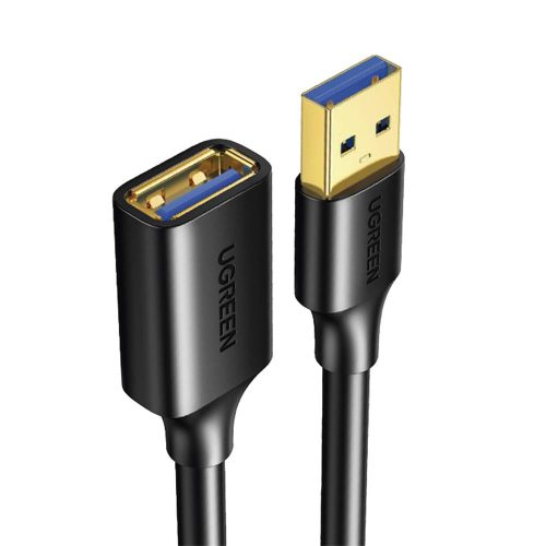 CABLE UGREEN EXTENSOR USB 3.0 MACHO-HEMBRA, 3 METROS, ALTA VELOCIDAD DE 5 GBPS, NÚCLEO DE COBRE ESTAÑADO, ULTRA DURABILIDAD, BLINDAJE INTERIOR MÚLTIPLE, IDEAL PARA PERIFÉRICOS, 30127