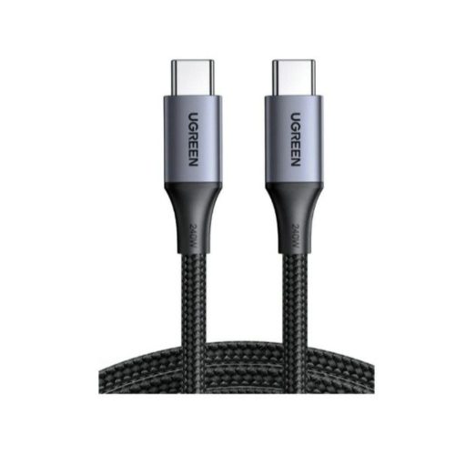 CABLE USB-C A USB-C 2M, 240W, PD 3.1 TRENZADO, ALUMINIO Y NYLON, CHIP E-MARKET, COMPATIBLE CON PD3.1, CARGA RÁPIDA 48V/5A Y TRANSFERENCIA DE DATOS 480 MBPS, CARGA RÁPIDA Y DURABILIDAD EN TIJUANA