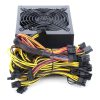 EAMOM FUENTE DE ALIMENTACIÓN MINERA 2000W PSU ATX, ACTIVO PFC, EMC INTERFERENCIA ANTI-ELECTROMAGNÉTICA, VENTILADOR DE RODAMIENTO DE BOLAS DUAL DE 140 MM PROPORCIONANDO UN MÁXIMO FLUJO DE AIRE