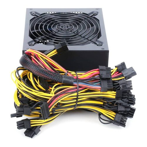 EAMOM FUENTE DE ALIMENTACIÓN MINERA 2000W PSU ATX, ACTIVO PFC, EMC INTERFERENCIA ANTI-ELECTROMAGNÉTICA, VENTILADOR DE RODAMIENTO DE BOLAS DUAL DE 140 MM PROPORCIONANDO UN MÁXIMO FLUJO DE AIRE