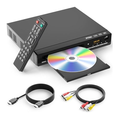 REPRODUCTOR DE DVD LOMENTICS ALL-REGION, COMPATIBLE CON TV, SONIDO DE ALTA CALIDAD CON HDMI Y RCA, RESOLUCIÓN