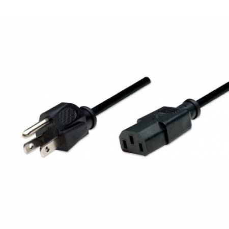 MANHATTAN CABLE IEC 60320 C13 MACHO - NEMA 5-15 MACHO, 1.8 METROS, NEGRO