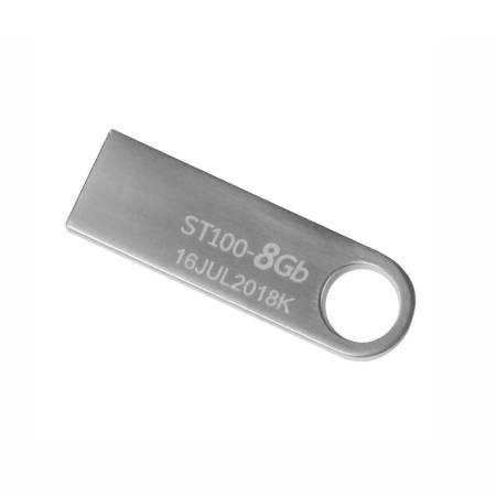 MEMORIA USB STYLOS, 8GB, USB A, LECTURA 80MBS, PLATA