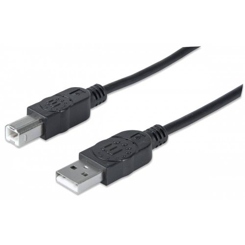 CABLE MANHATTAN USB A MACHO - USB B MACHO, 1 METRO, NEGRO, 306218