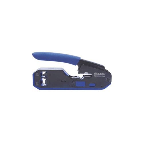 PINZA CRIMPEADORA SLIM EPCOM PARA PLUG RJ-45/RJ-11 EP668, AZUL ACERO AL CARBÓN Y MANGO ERGONÓMICO, EP668