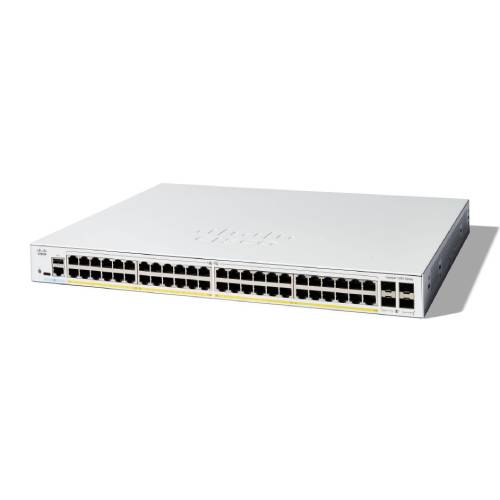 SWITCH CISCO GIGABIT ETHERNET CATALYST 1200, 48 PUERTOS POE+ 10/100/1000MBPS + 4 PUERTOS SFP, 375W, 104 GBIT/S, 1000 ENTRADAS - ADMINISTRABLE, C1200-48P-4G